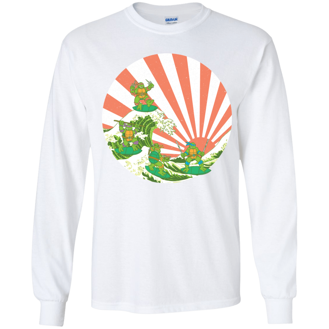 The Great Wave Off Cowabunga Youth Long Sleeve T-Shirt
