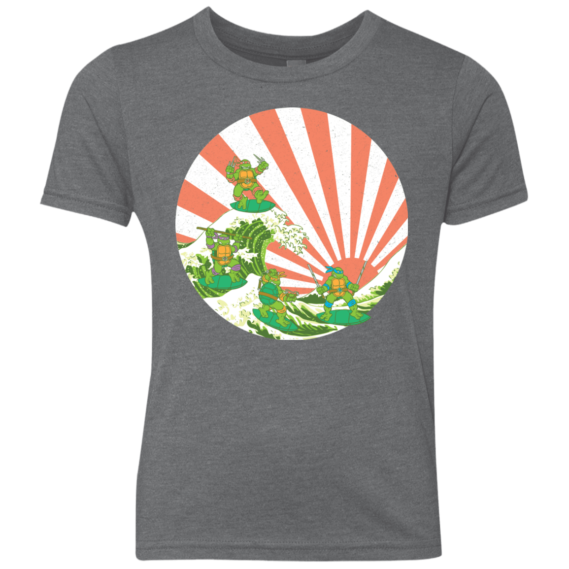 The Great Wave Off Cowabunga Youth Triblend T-Shirt