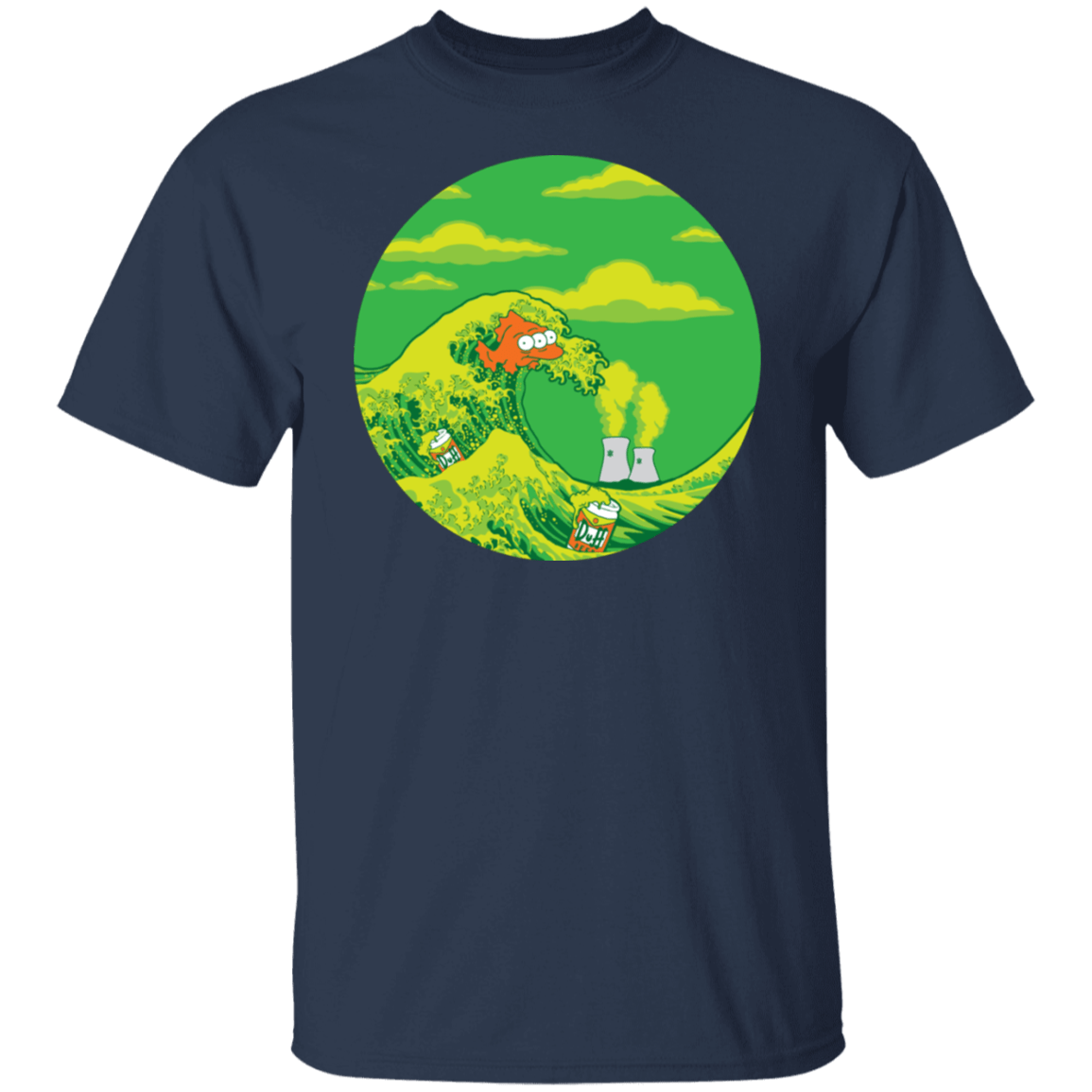 T-Shirts Navy / S The Great Wave Off Springfield T-Shirt