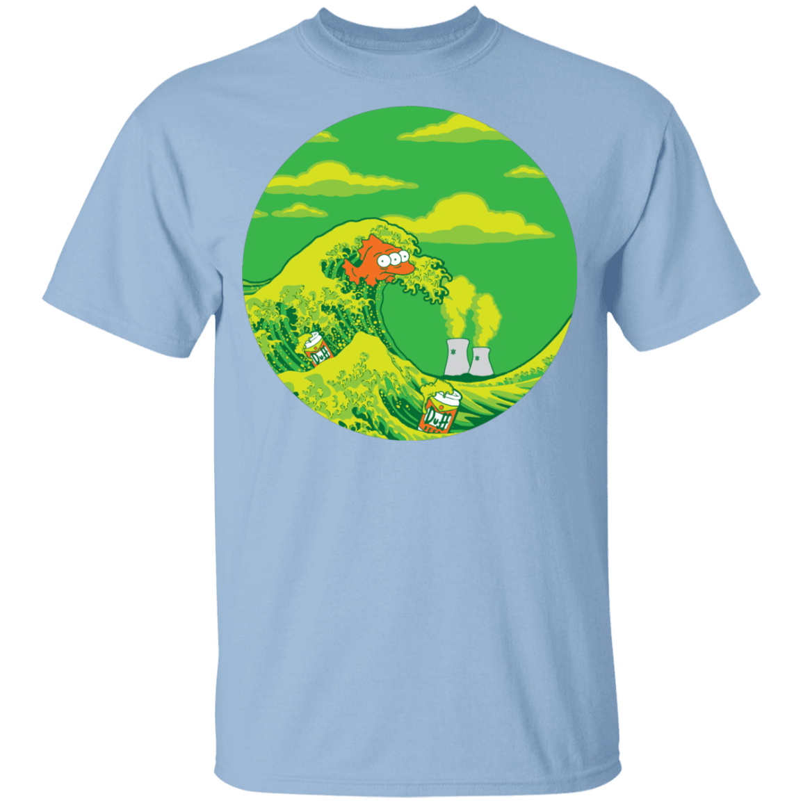 T-Shirts Light Blue / YXS The Great Wave Off Springfield Youth T-Shirt