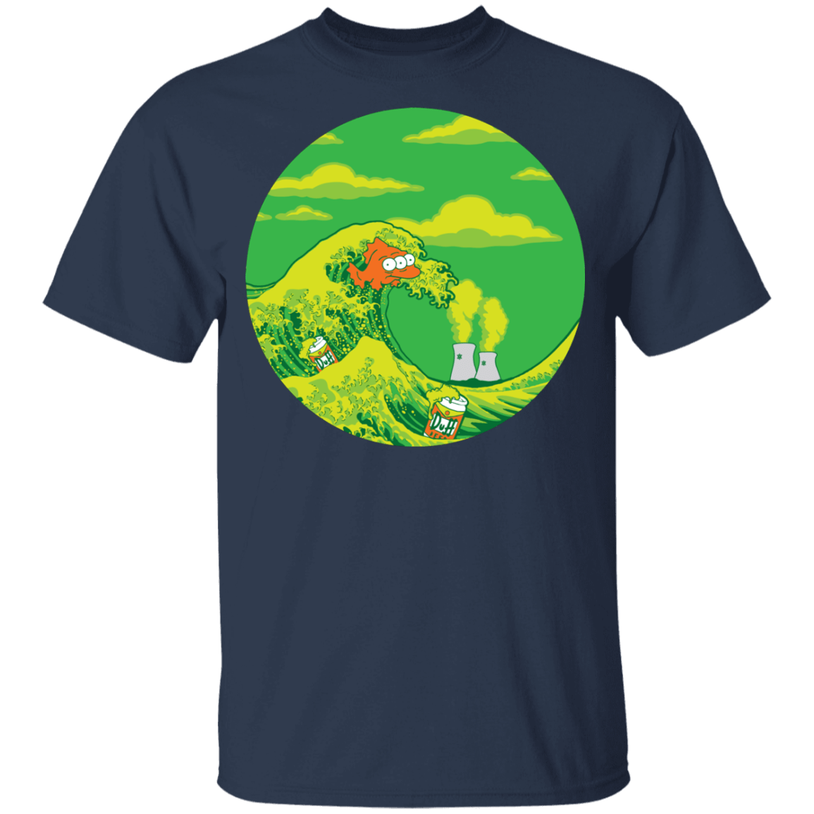 T-Shirts Navy / YXS The Great Wave Off Springfield Youth T-Shirt