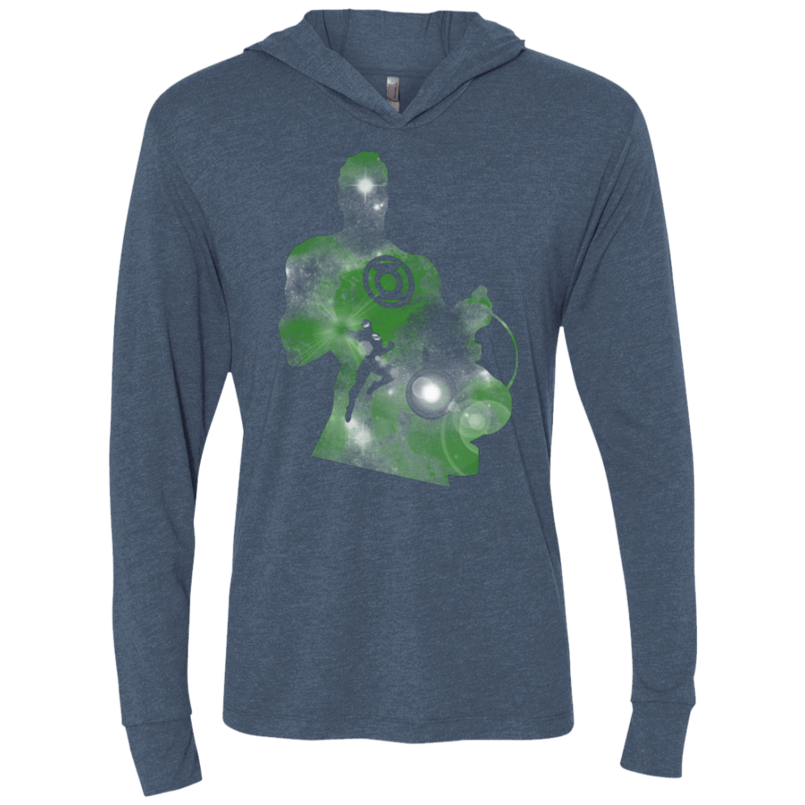 T-Shirts Indigo / X-Small The Green Knight Triblend Long Sleeve Hoodie Tee