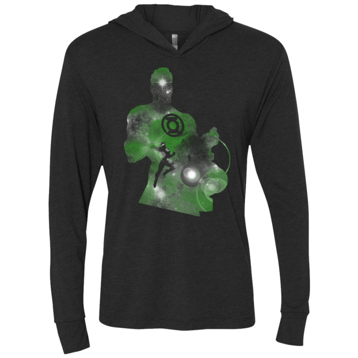 T-Shirts Vintage Black / X-Small The Green Knight Triblend Long Sleeve Hoodie Tee