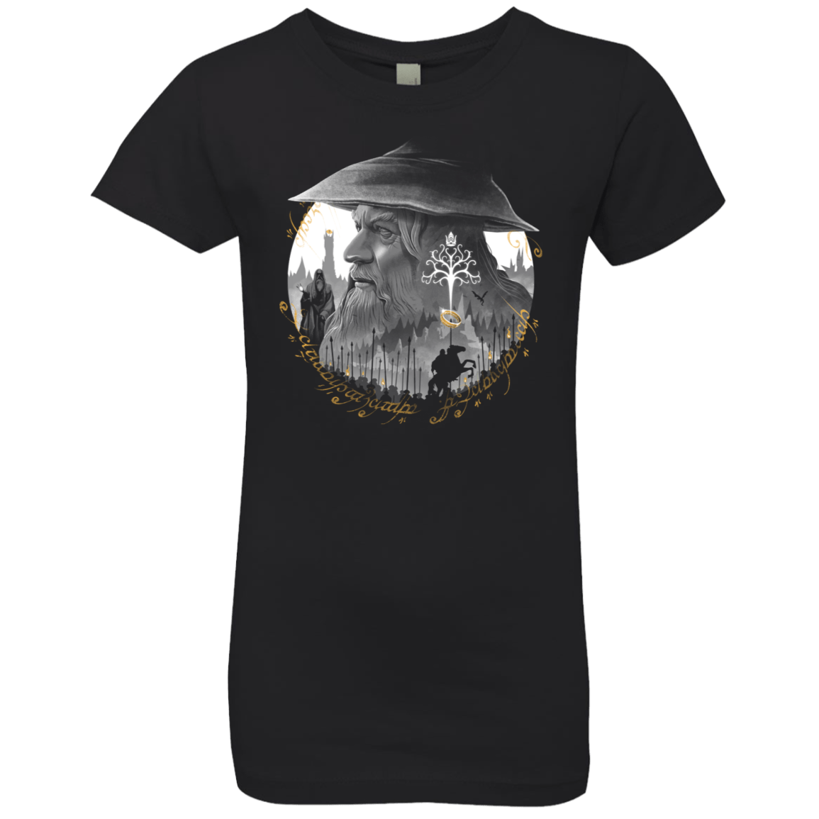T-Shirts Black / YXS The Grey Wizard Girls Premium T-Shirt