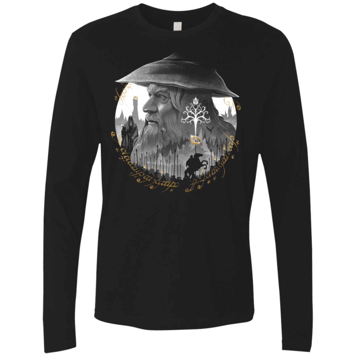 T-Shirts Black / S The Grey Wizard Men's Premium Long Sleeve