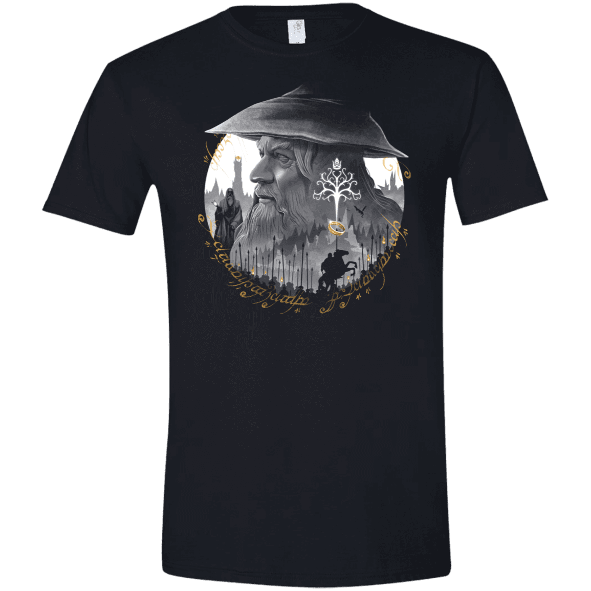 T-Shirts Black / X-Small The Grey Wizard Men's Semi-Fitted Softstyle