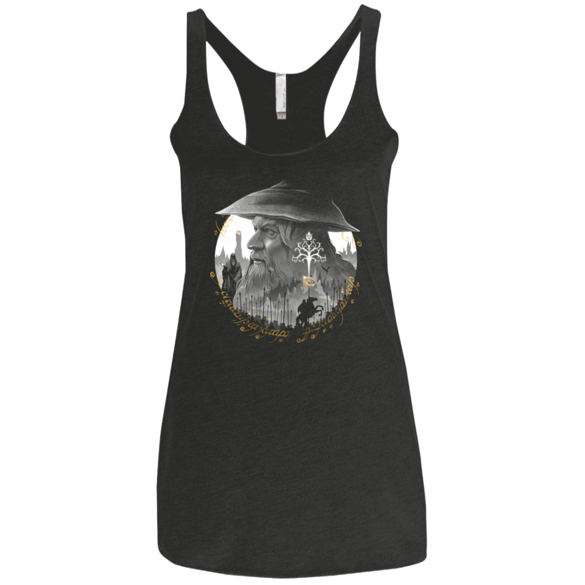 T-Shirts Vintage Black / X-Small The Grey Wizard Women's Triblend Racerback Tank