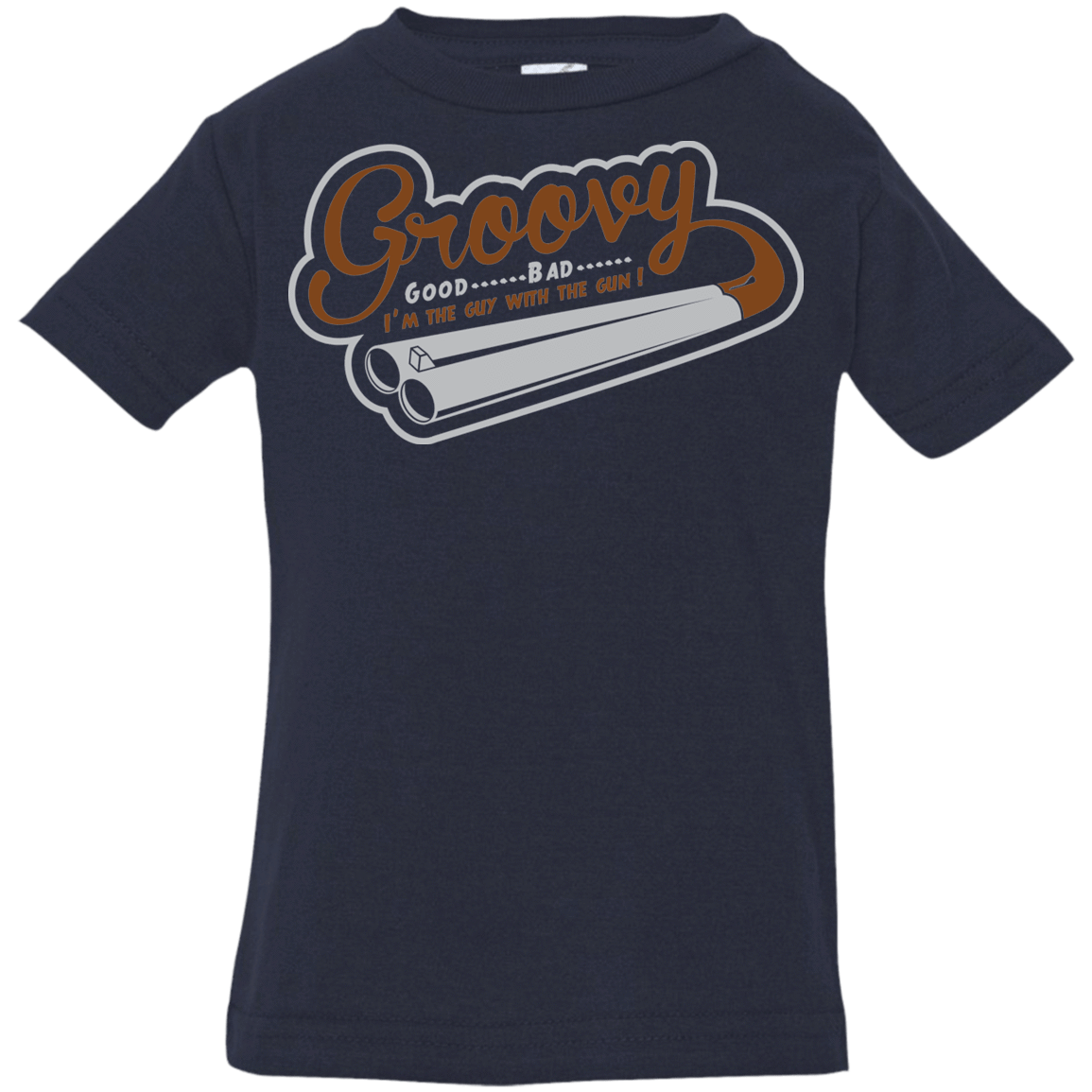 T-Shirts Navy / 6 Months The Guy With The Gun Infant Premium T-Shirt