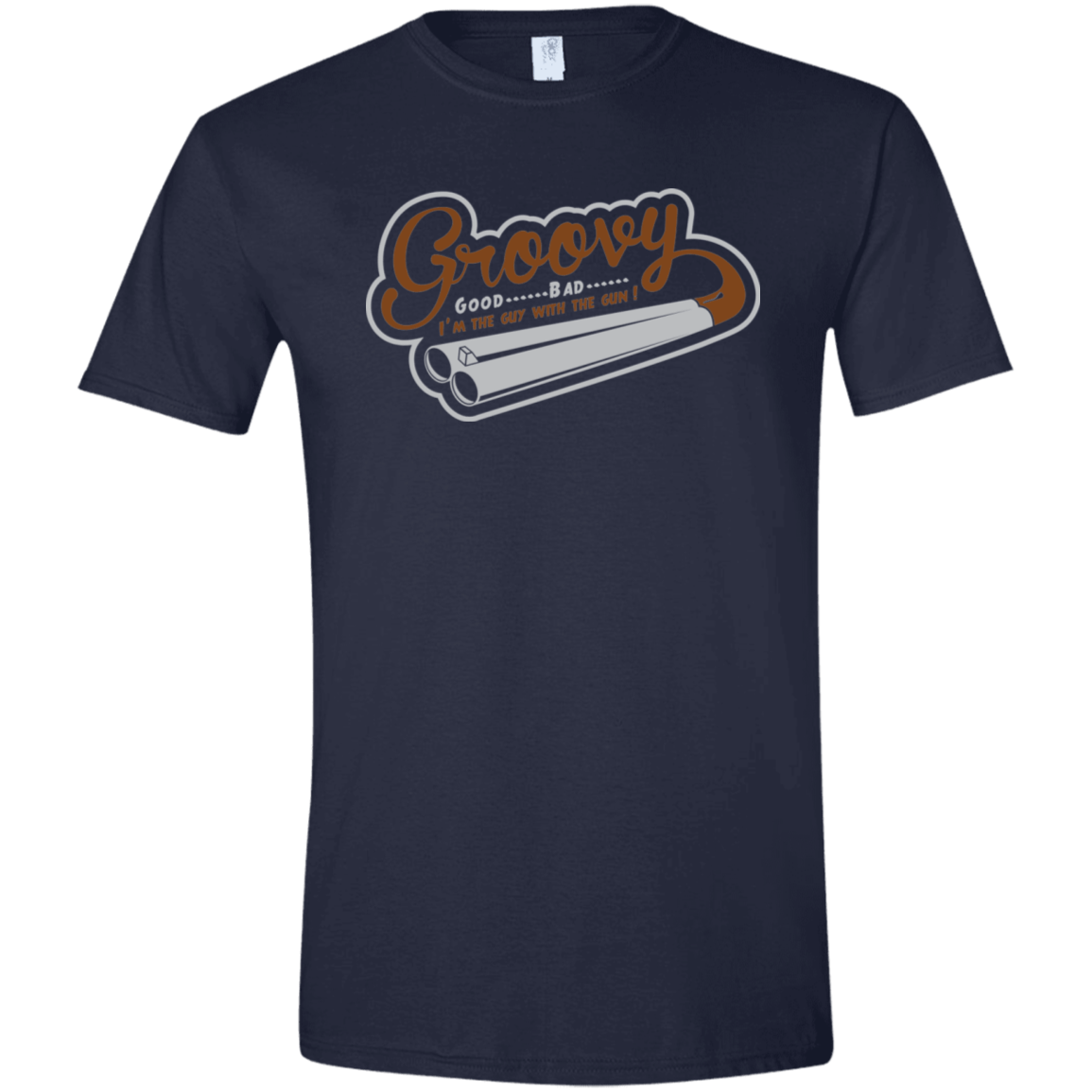 T-Shirts Navy / X-Small The Guy With The Gun Men's Semi-Fitted Softstyle