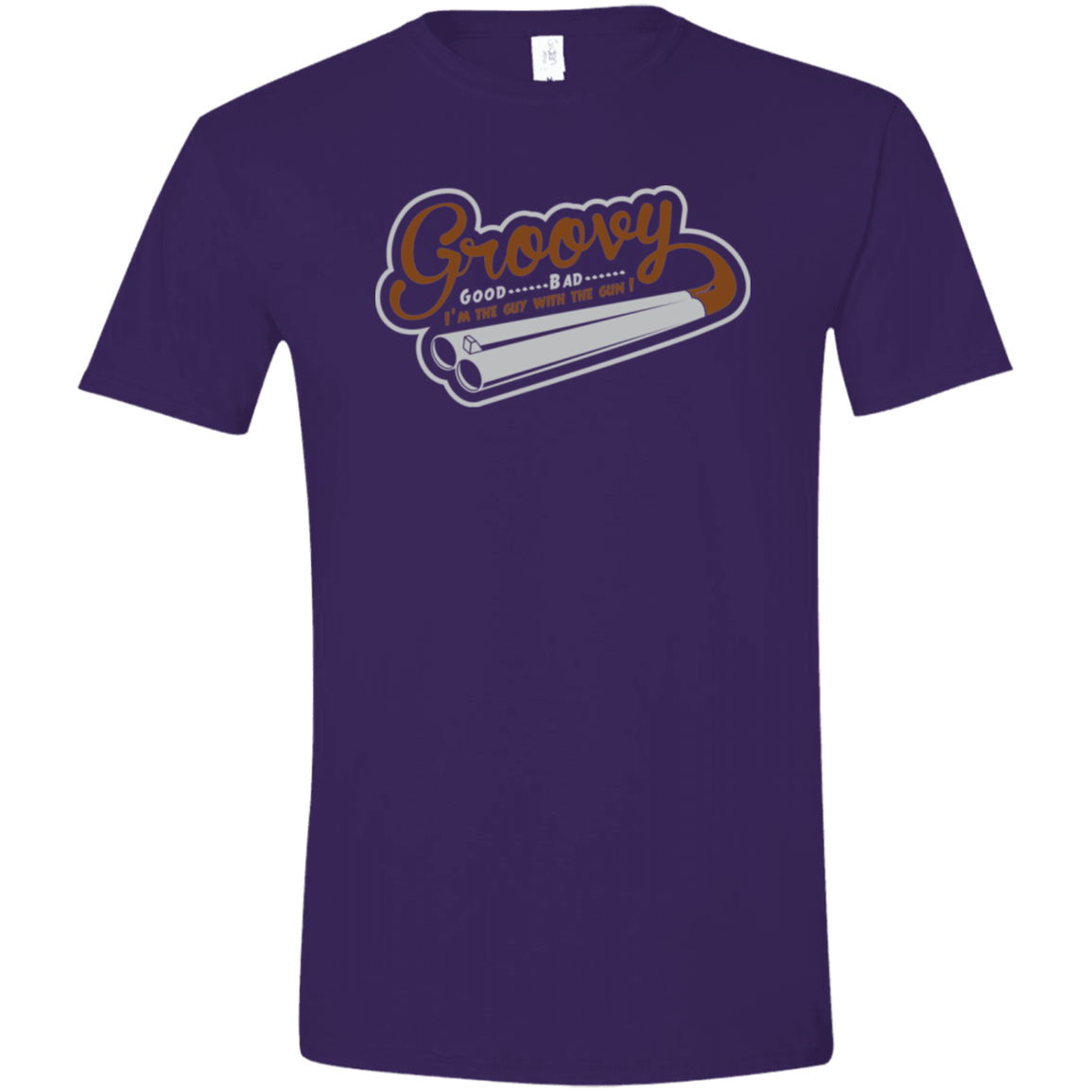 T-Shirts Purple / S The Guy With The Gun Men's Semi-Fitted Softstyle