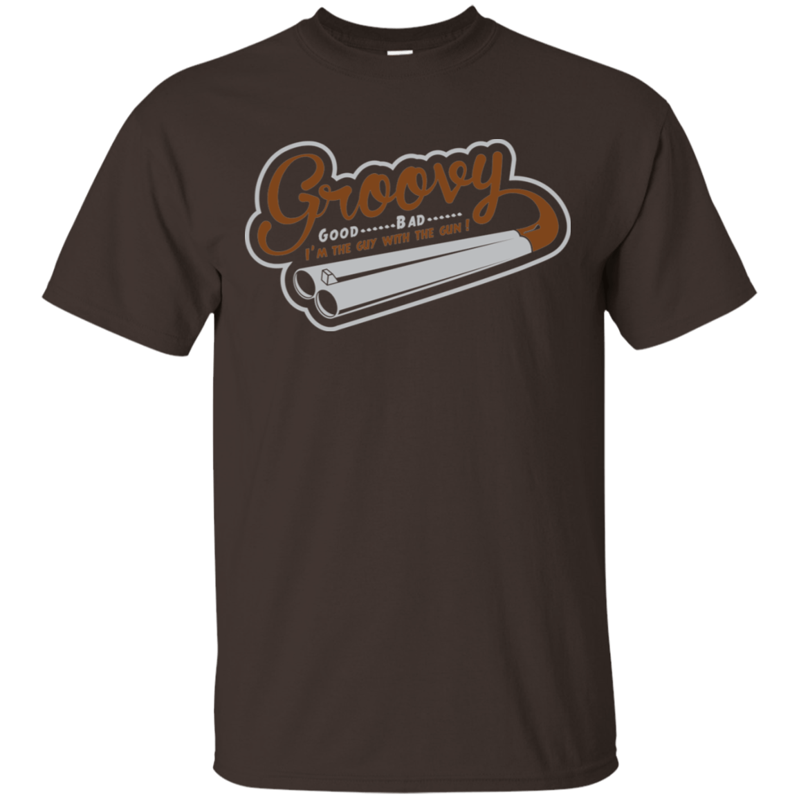 T-Shirts Dark Chocolate / S The Guy With The Gun T-Shirt