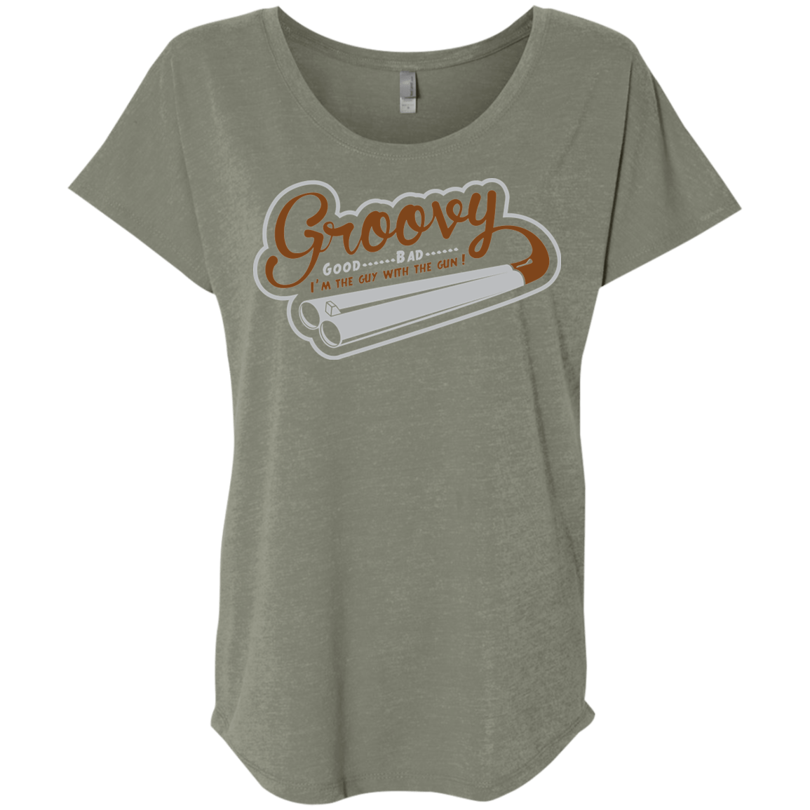 T-Shirts Venetian Grey / X-Small The Guy With The Gun Triblend Dolman Sleeve