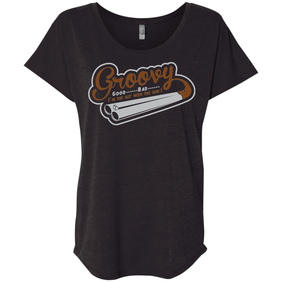 T-Shirts Vintage Black / X-Small The Guy With The Gun Triblend Dolman Sleeve