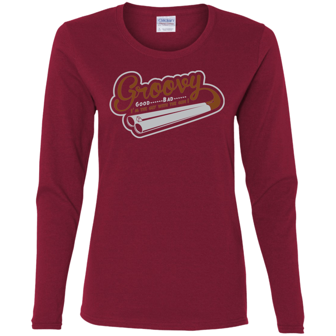 T-Shirts Cardinal / S The Guy With The Gun Women's Long Sleeve T-Shirt