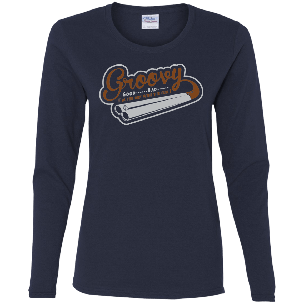 T-Shirts Navy / S The Guy With The Gun Women's Long Sleeve T-Shirt