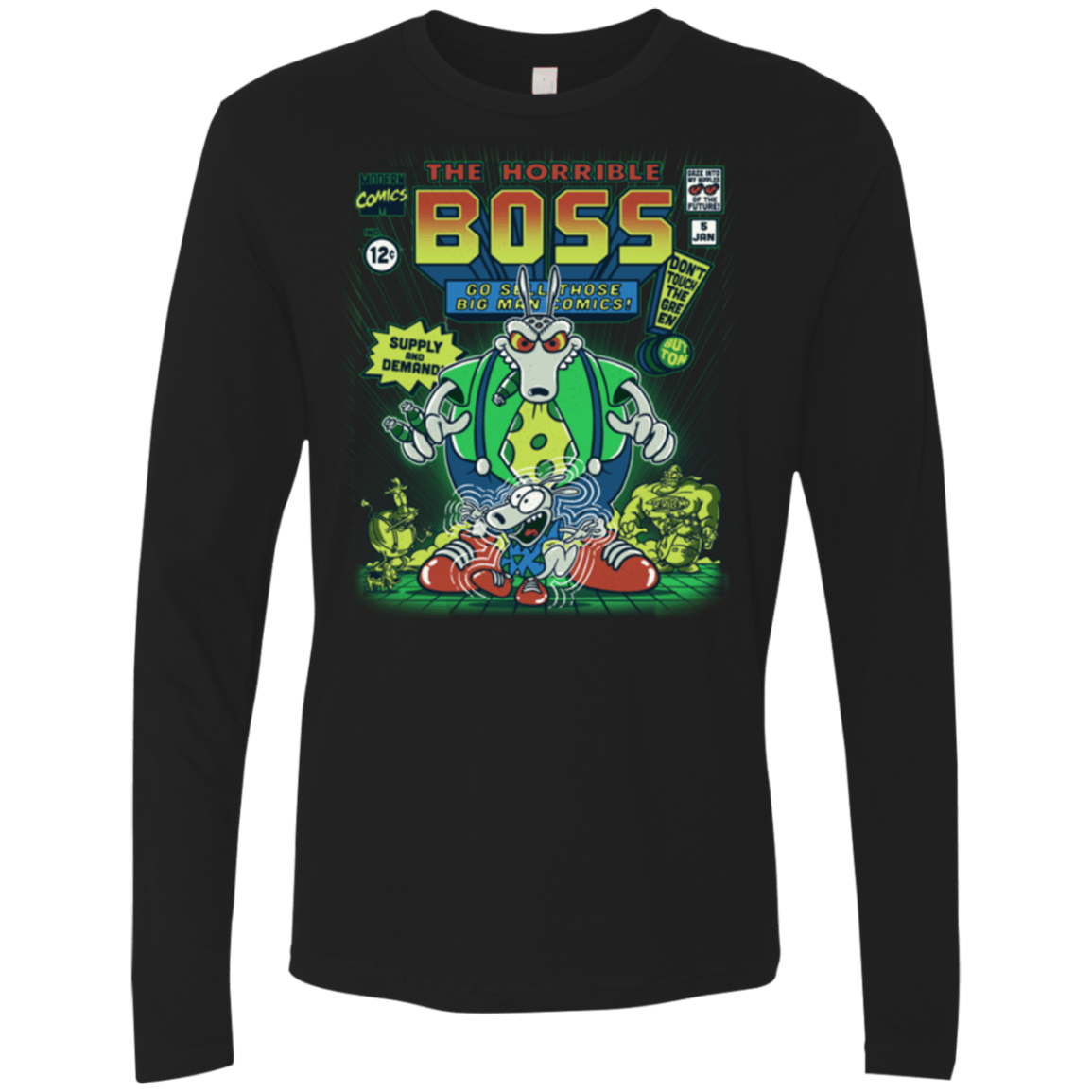T-Shirts Black / Small The Horrible Boss Men's Premium Long Sleeve