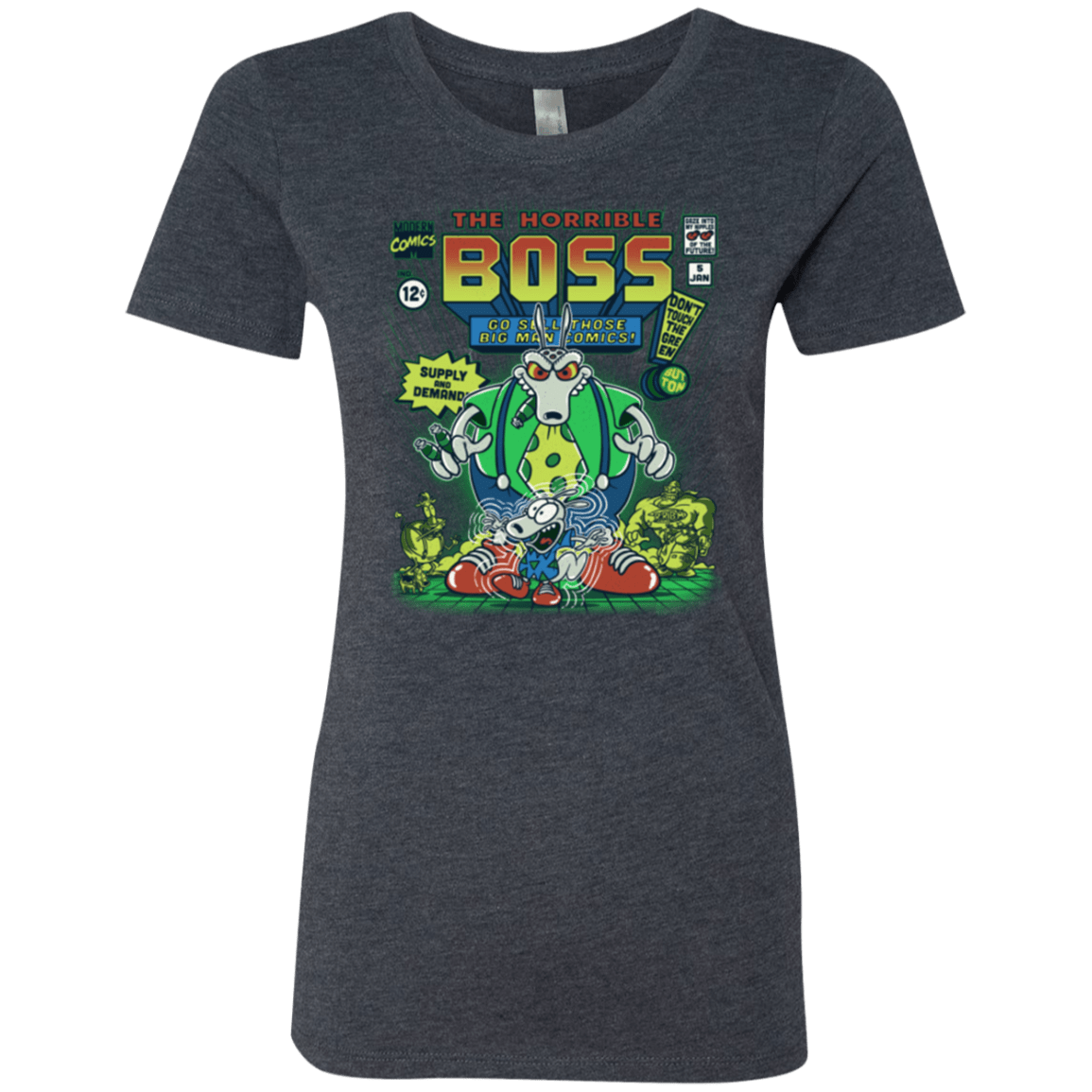 T-Shirts Vintage Navy / Small The Horrible Boss Women's Triblend T-Shirt