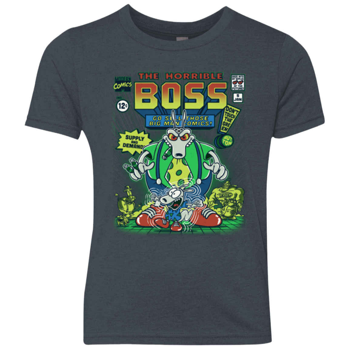 T-Shirts Vintage Navy / YXS The Horrible Boss Youth Triblend T-Shirt