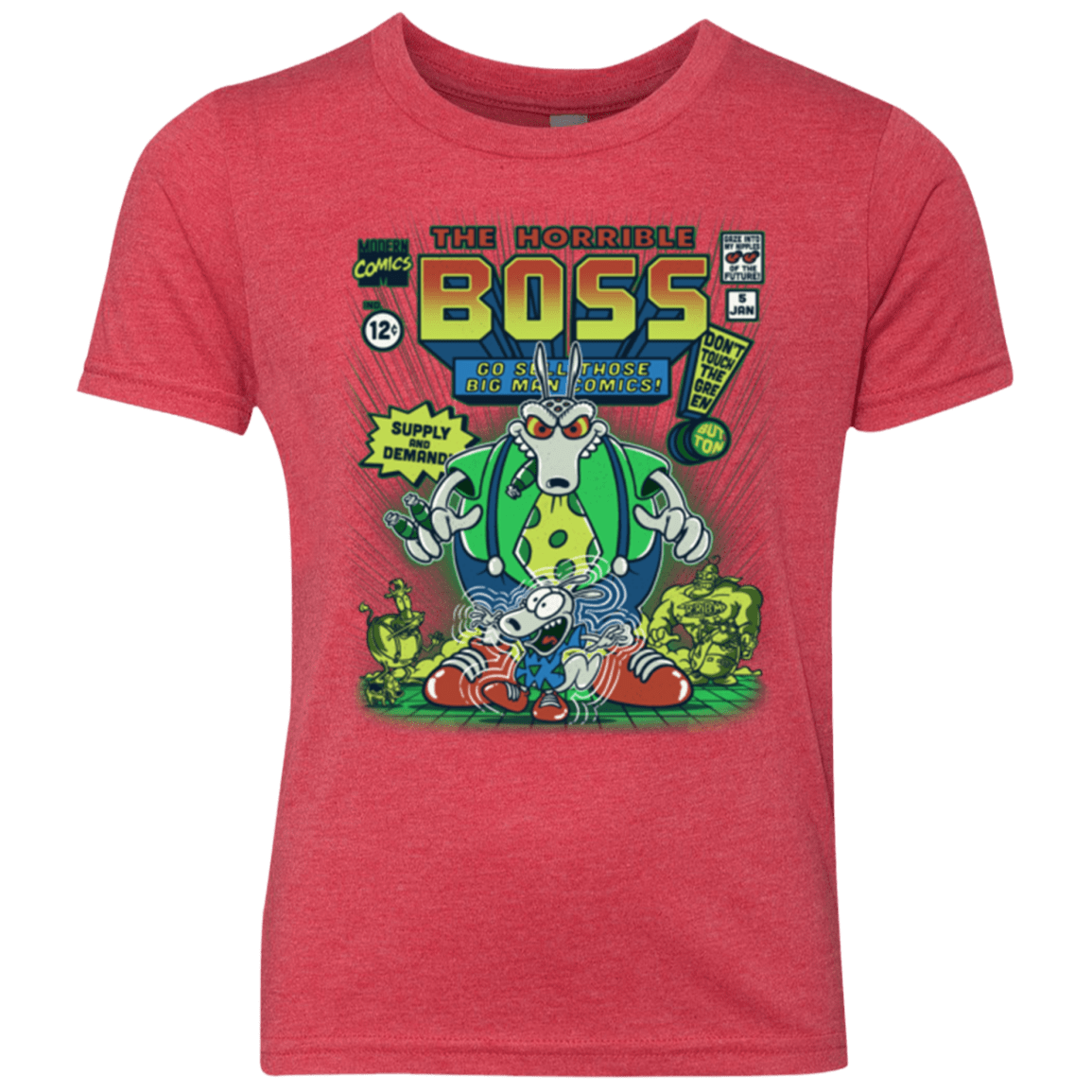 T-Shirts Vintage Red / YXS The Horrible Boss Youth Triblend T-Shirt