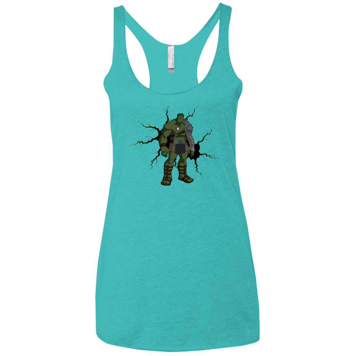 T-Shirts Tahiti Blue / X-Small The Hulk Women's Triblend Racerback Tank