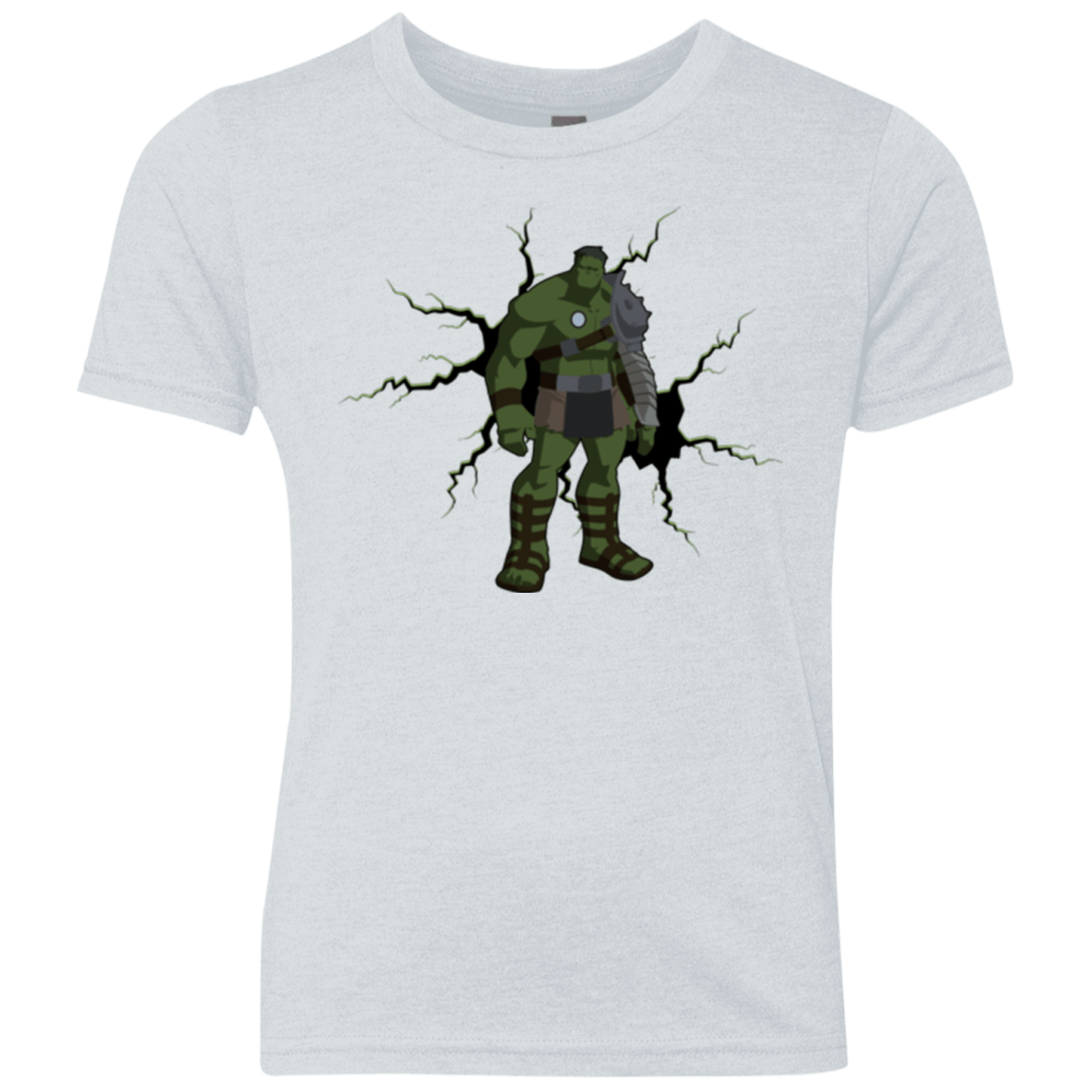 T-Shirts Heather White / YXS The Hulk Youth Triblend T-Shirt
