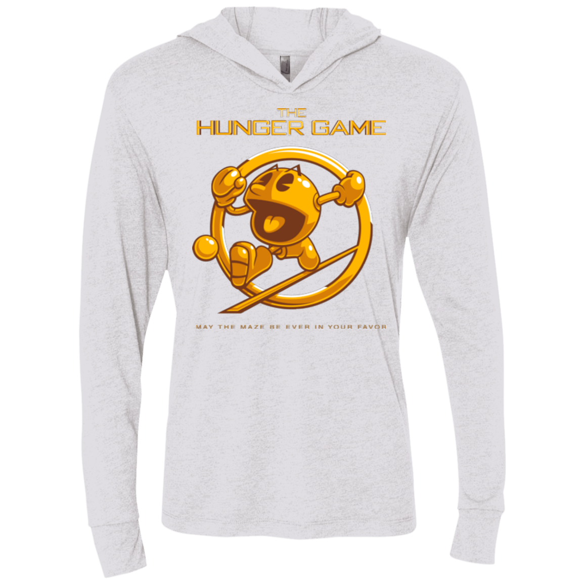 T-Shirts Heather White / X-Small The Hunger Game Triblend Long Sleeve Hoodie Tee