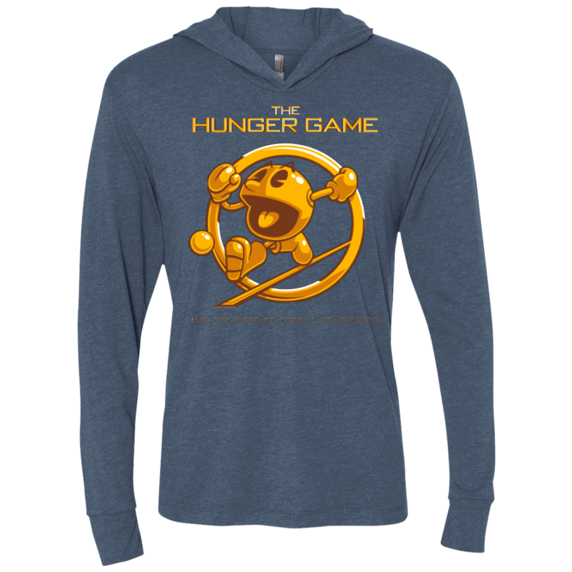 T-Shirts Indigo / X-Small The Hunger Game Triblend Long Sleeve Hoodie Tee