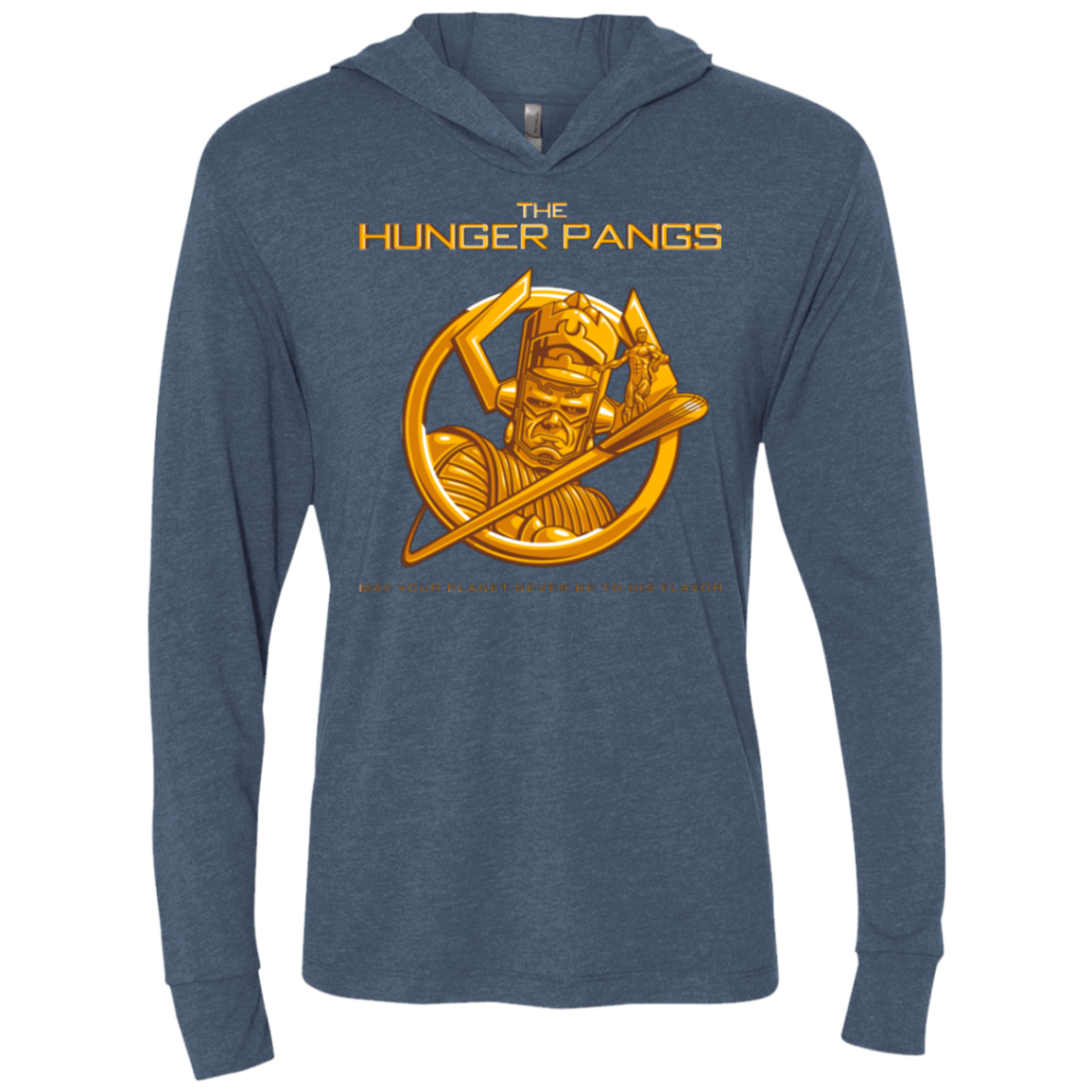 T-Shirts Indigo / X-Small The Hunger Pangs Triblend Long Sleeve Hoodie Tee