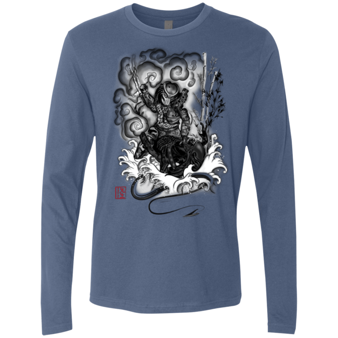 T-Shirts Indigo / Small The hunter and the demon Men's Premium Long Sleeve