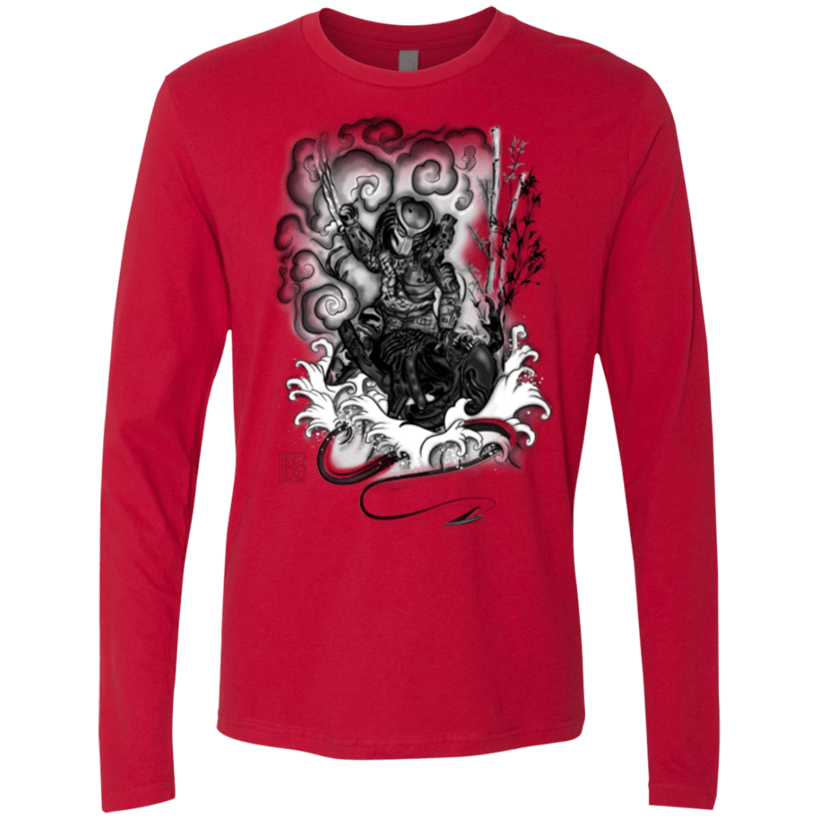 T-Shirts Red / Small The hunter and the demon Men's Premium Long Sleeve