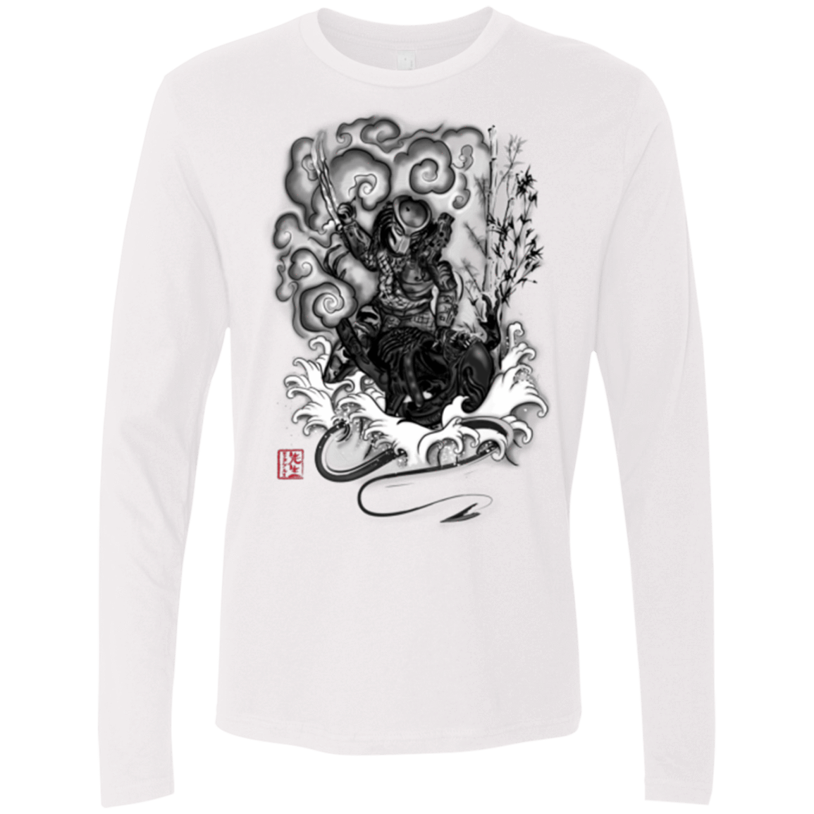 T-Shirts White / Small The hunter and the demon Men's Premium Long Sleeve