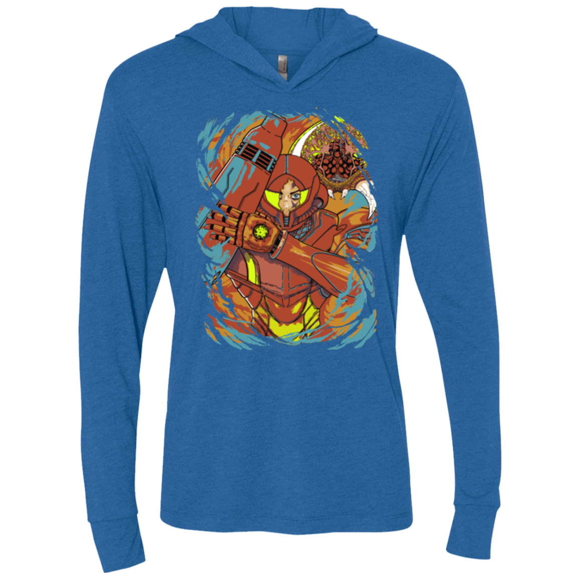 T-Shirts Vintage Royal / X-Small The Huntress Triblend Long Sleeve Hoodie Tee