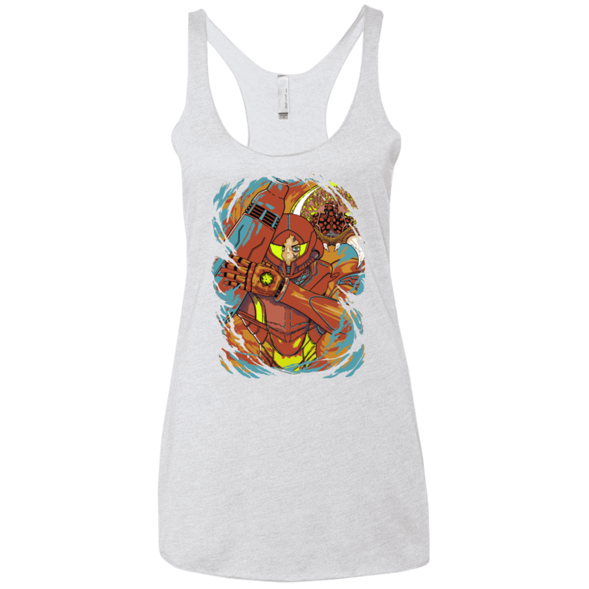 T-Shirts Heather White / X-Small The Huntress Women's Triblend Racerback Tank