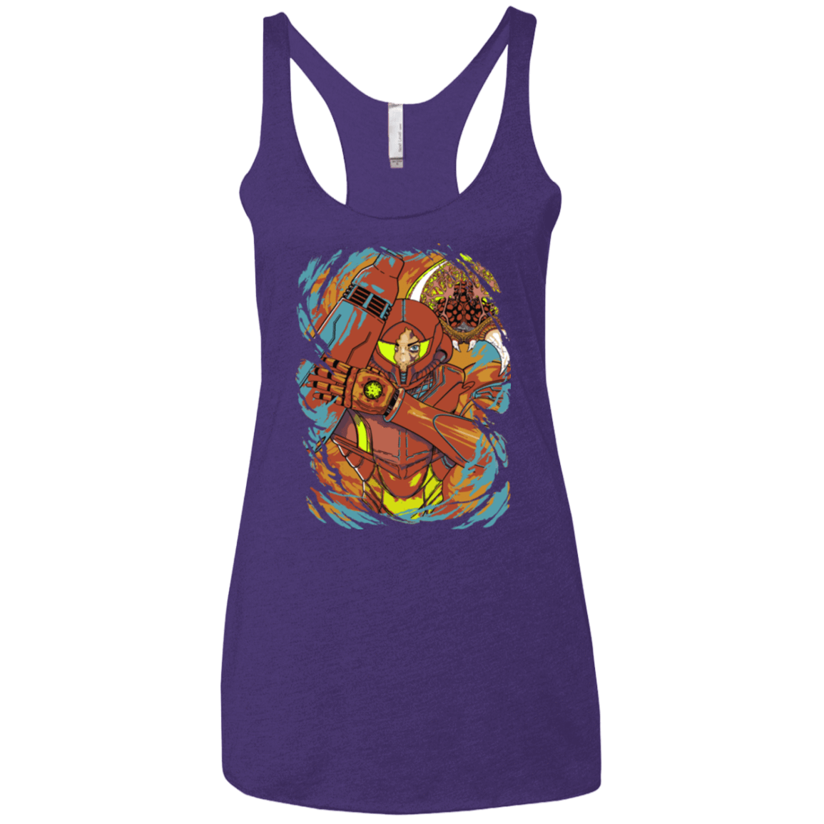 T-Shirts Purple / X-Small The Huntress Women's Triblend Racerback Tank