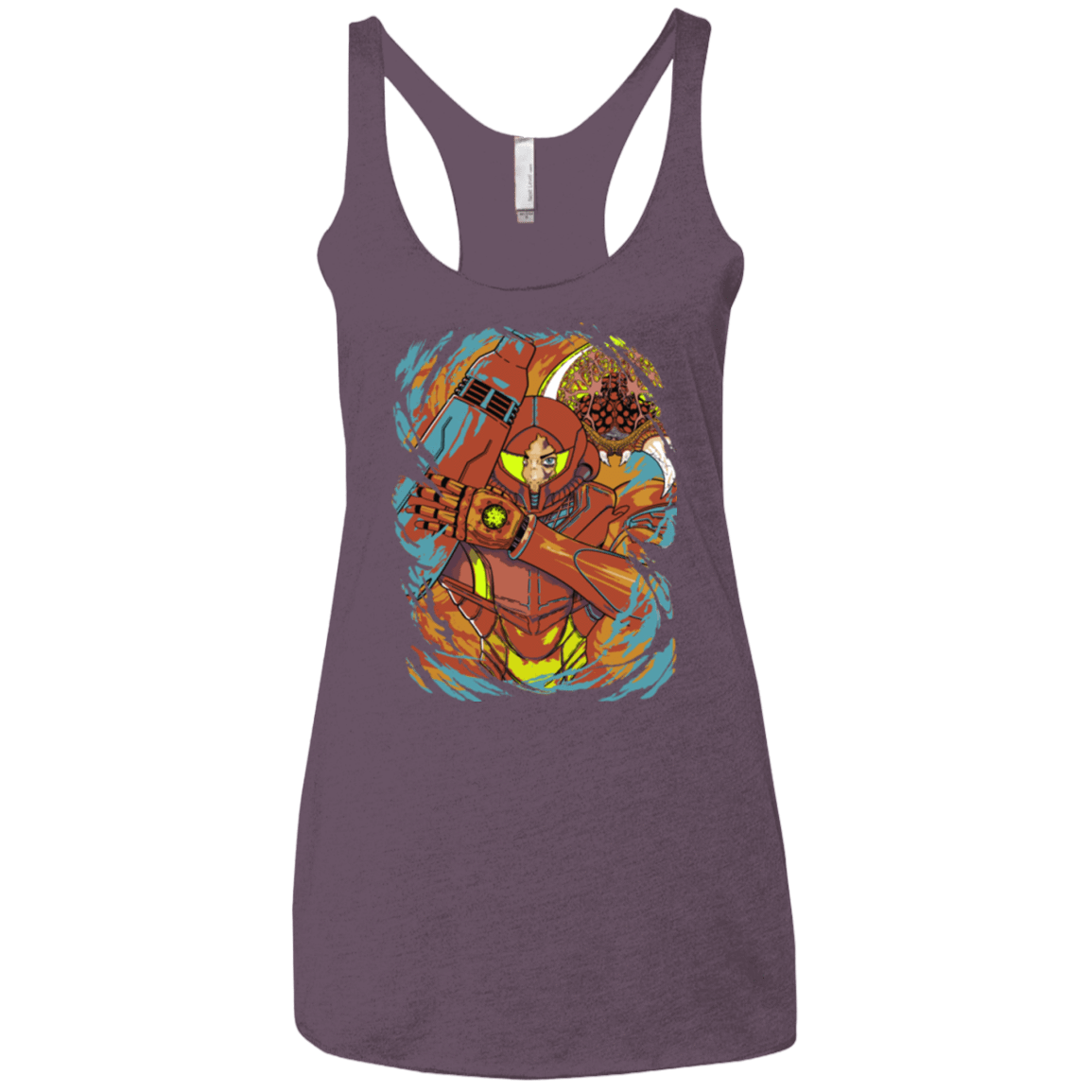 T-Shirts Vintage Purple / X-Small The Huntress Women's Triblend Racerback Tank