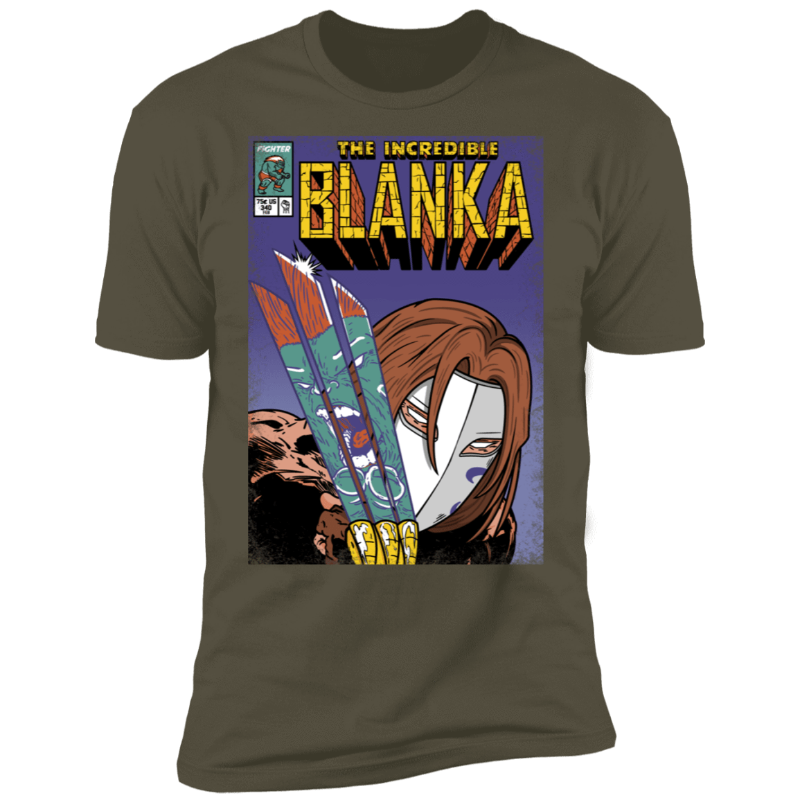 T-Shirts Military Green / S The Incredible Blanka Men's Premium T-Shirt