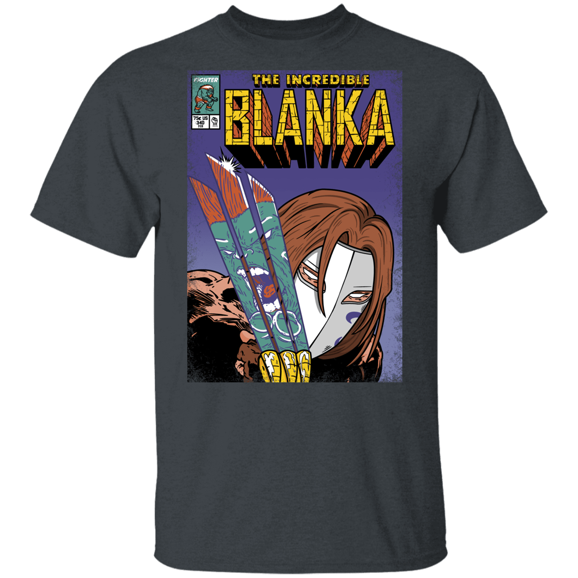 T-Shirts Dark Heather / YXS The Incredible Blanka Youth T-Shirt