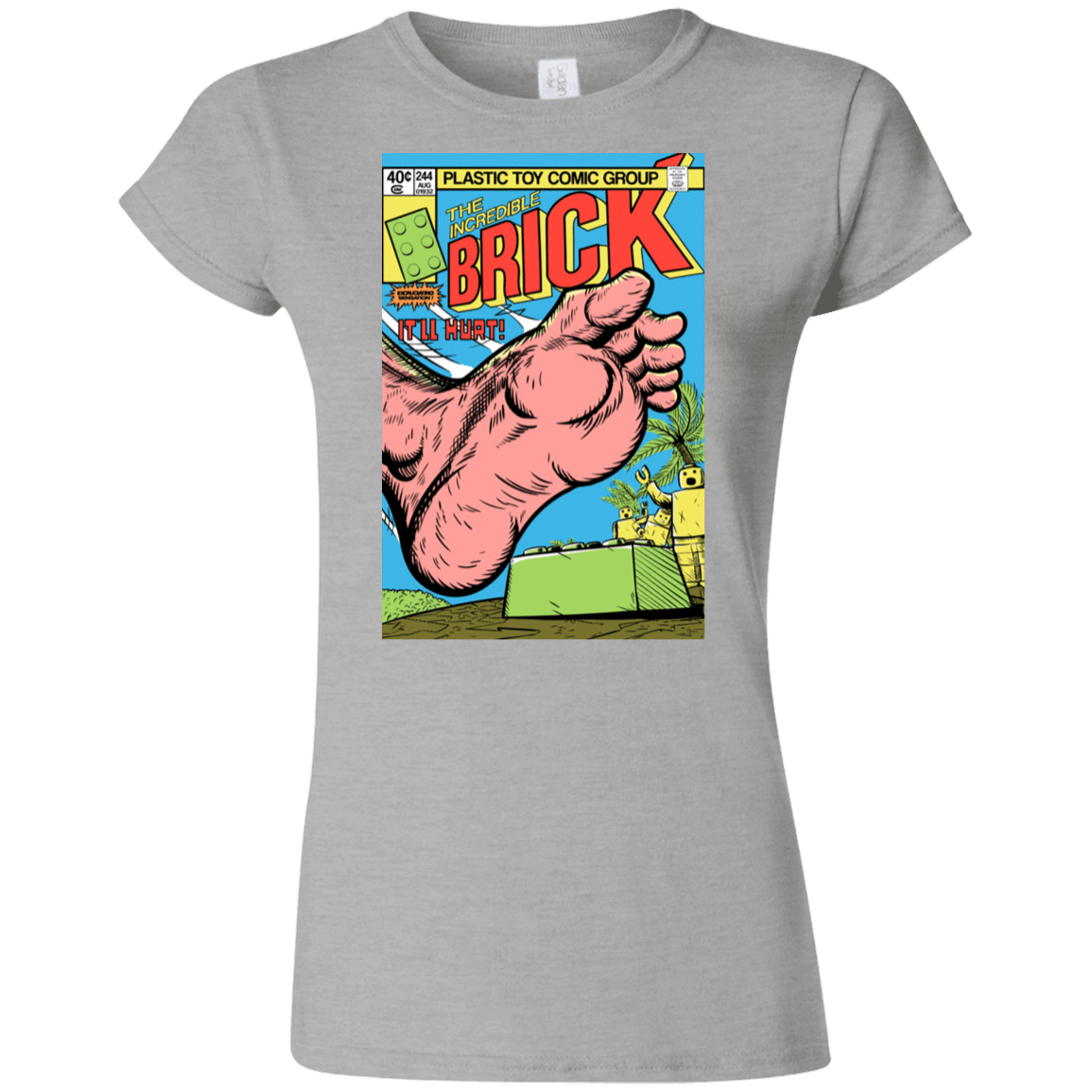 T-Shirts Sport Grey / S The Incredible Brick Junior Slimmer-Fit T-Shirt
