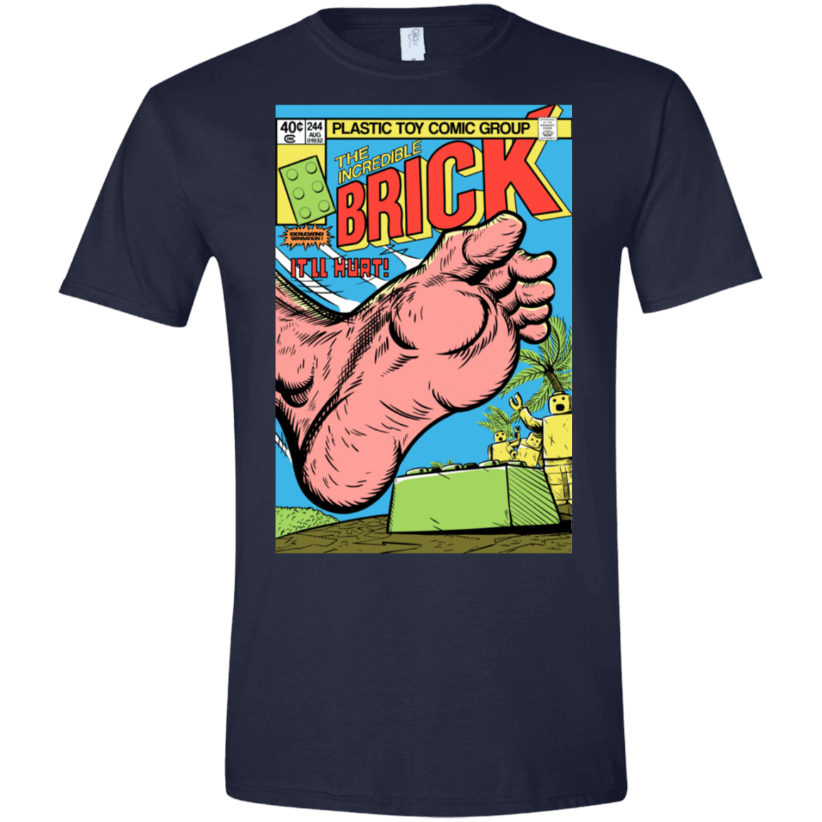 T-Shirts Navy / S The Incredible Brick Men's Semi-Fitted Softstyle