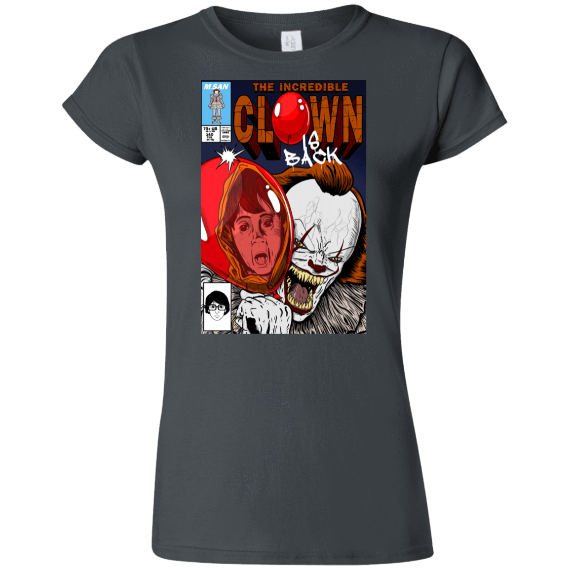 T-Shirts Charcoal / S The Incredible Clown Junior Slimmer-Fit T-Shirt