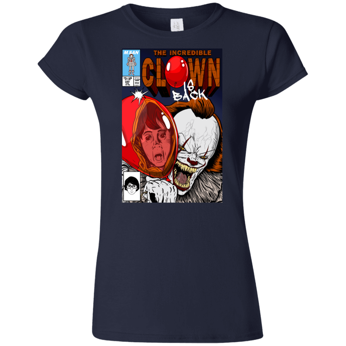 T-Shirts Navy / S The Incredible Clown Junior Slimmer-Fit T-Shirt