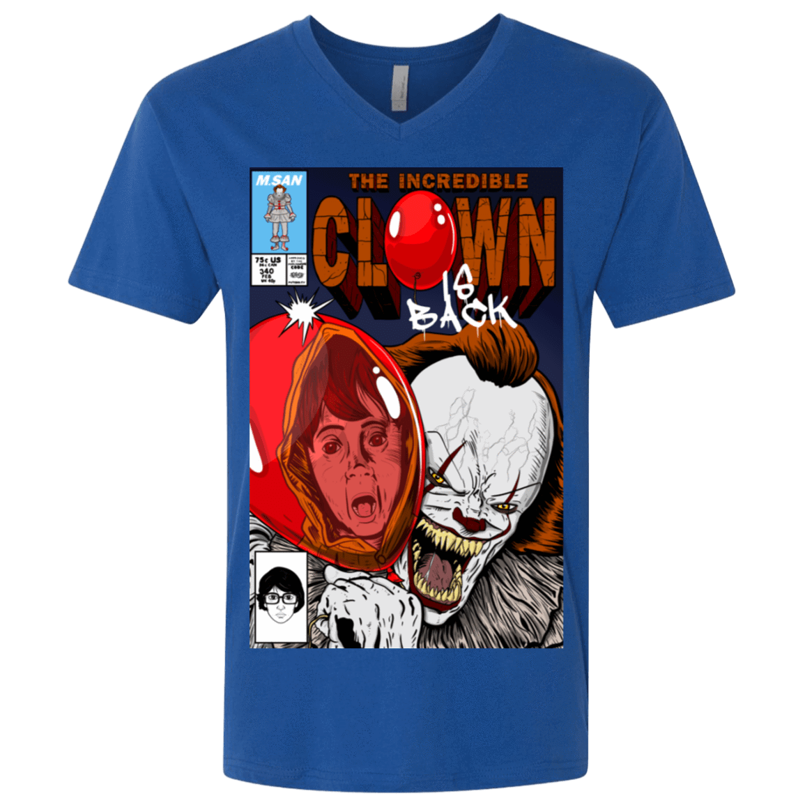 T-Shirts Royal / X-Small The Incredible Clown Men's Premium V-Neck