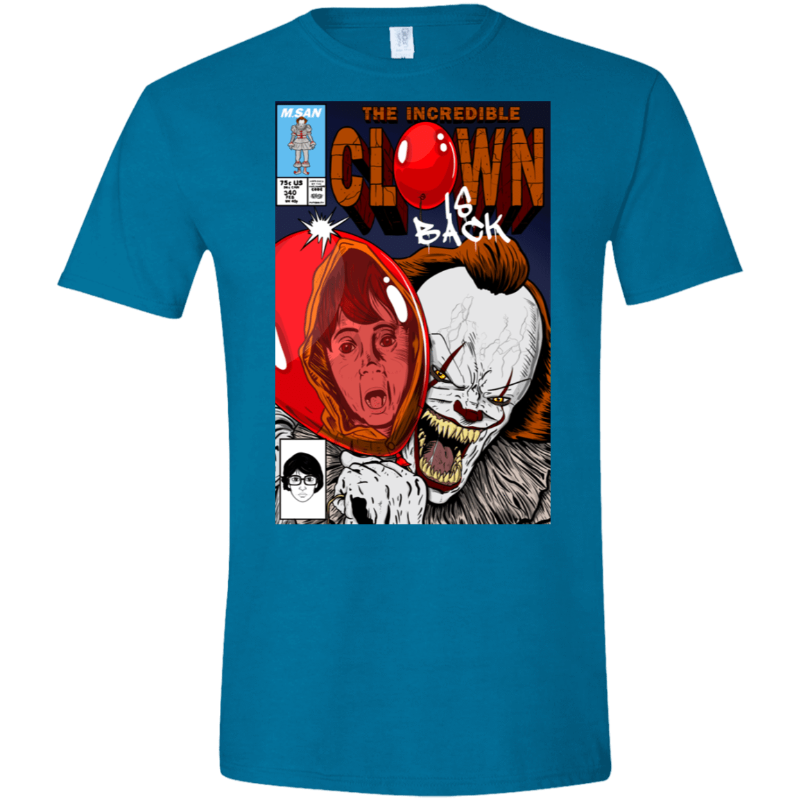 T-Shirts Antique Sapphire / S The Incredible Clown Men's Semi-Fitted Softstyle