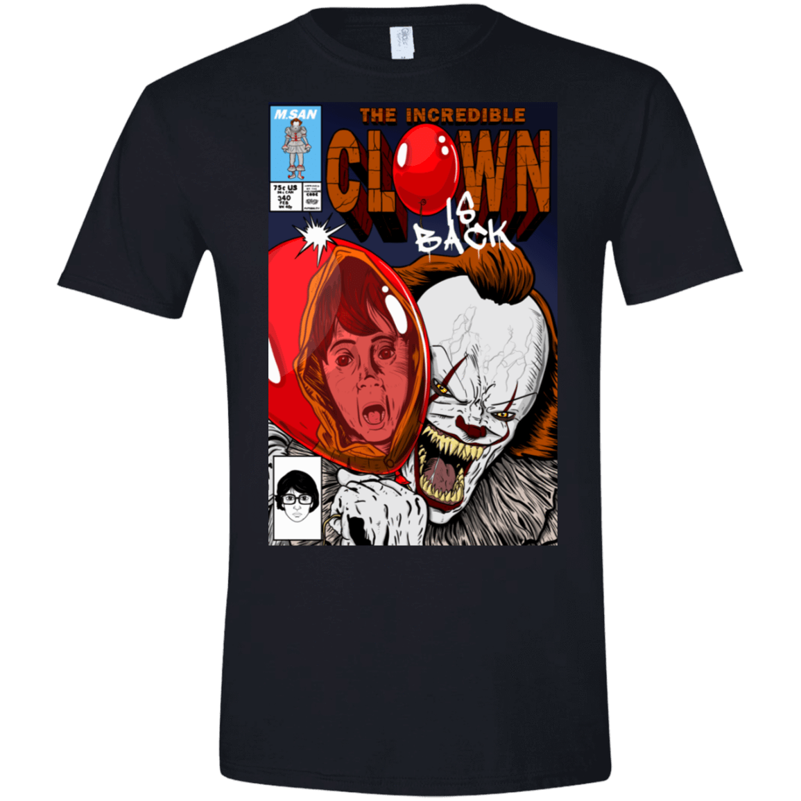 T-Shirts Black / S The Incredible Clown Men's Semi-Fitted Softstyle