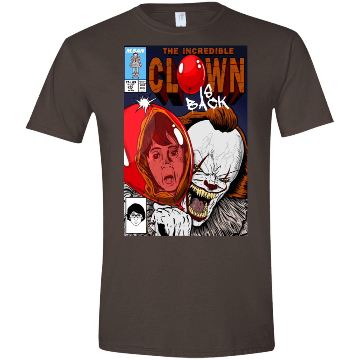 T-Shirts Dark Chocolate / S The Incredible Clown Men's Semi-Fitted Softstyle