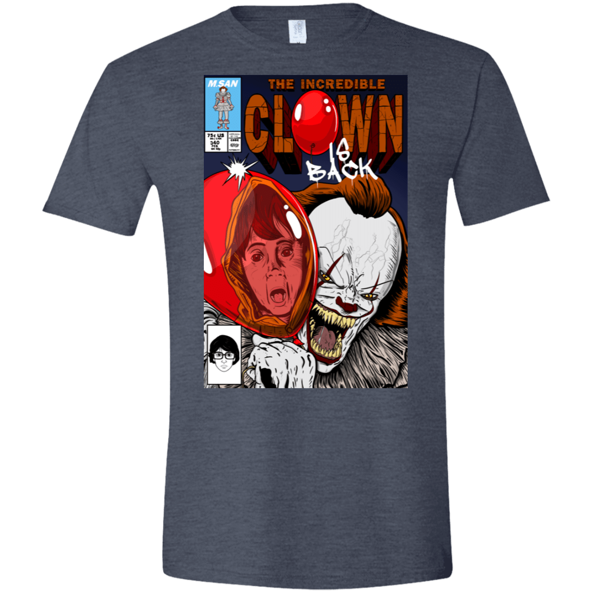 T-Shirts Heather Navy / S The Incredible Clown Men's Semi-Fitted Softstyle