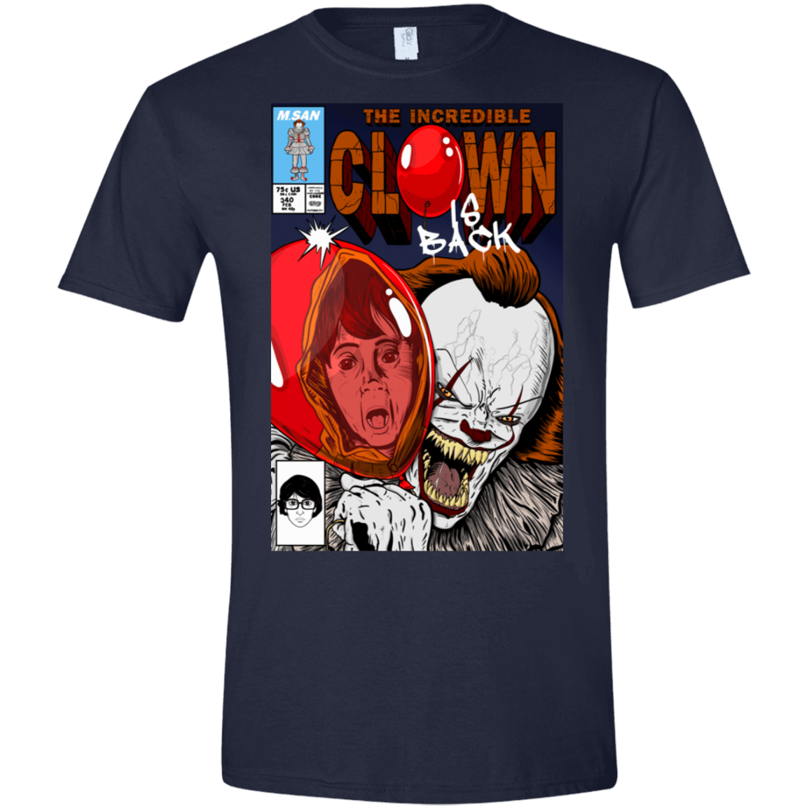 T-Shirts Navy / S The Incredible Clown Men's Semi-Fitted Softstyle