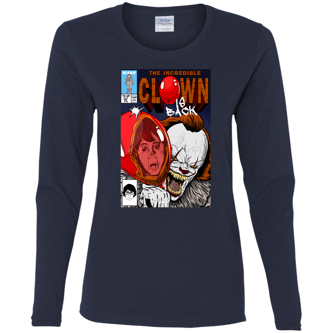 T-Shirts Navy / S The Incredible Clown Women's Long Sleeve T-Shirt