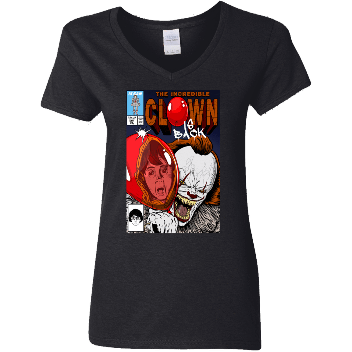 T-Shirts Black / S The Incredible Clown Women's V-Neck T-Shirt