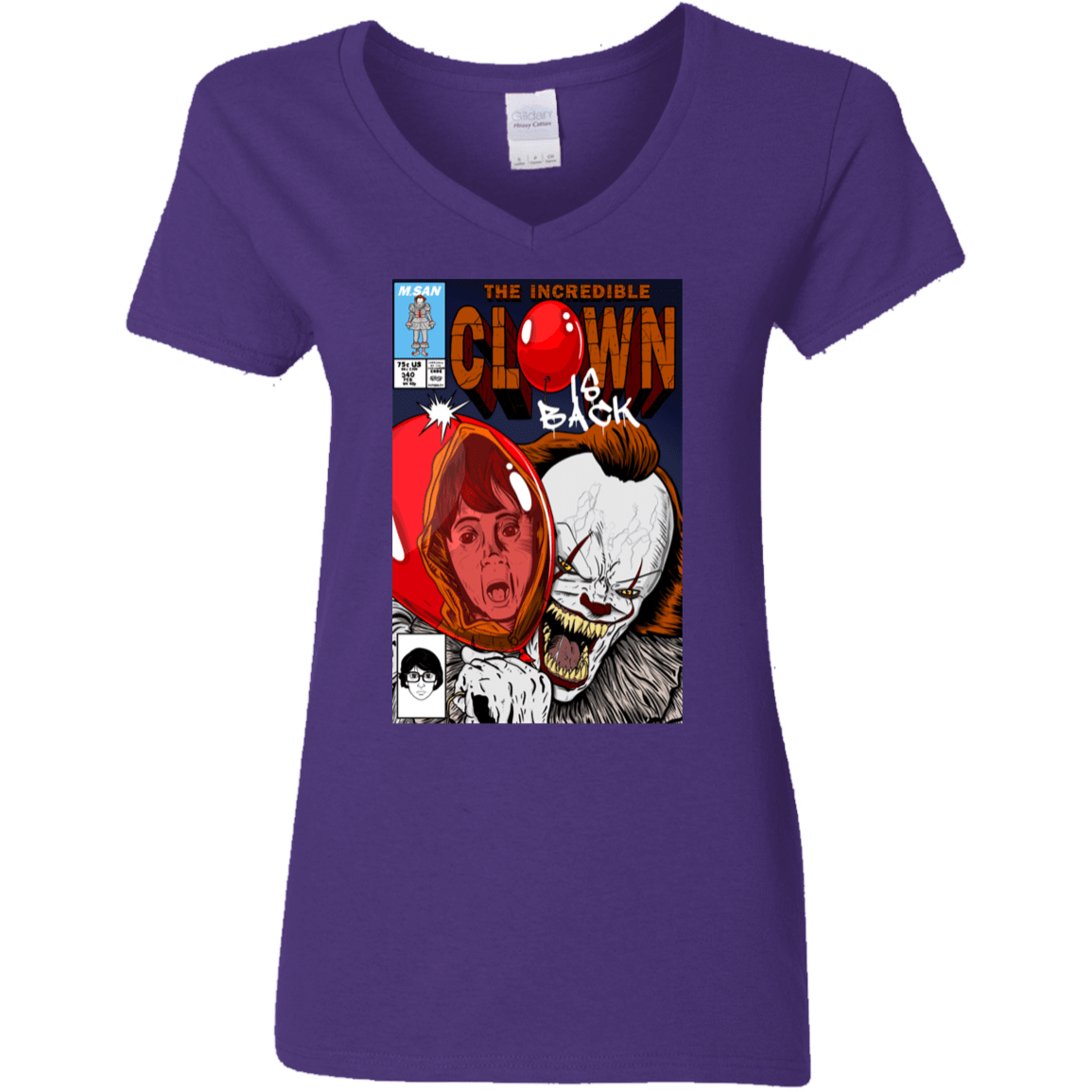 T-Shirts Purple / S The Incredible Clown Women's V-Neck T-Shirt